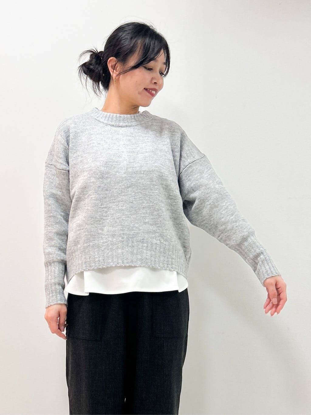 Kaiさんの「Dessin｜【洗える】クルーネックワイドニット」を使ったコーディネート