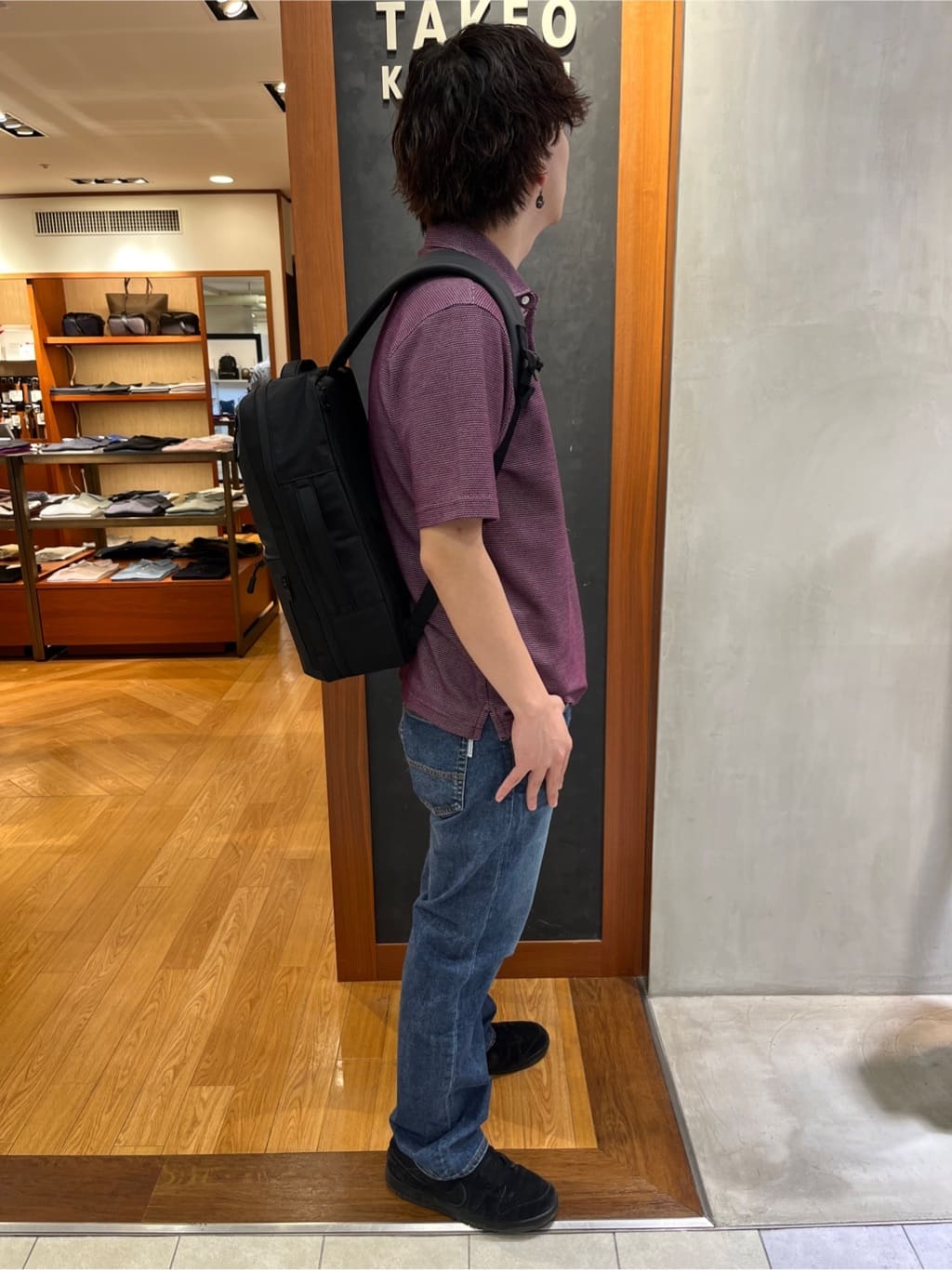 たくやさんの「TAKEO KIKUCHI｜【抗菌防臭／9色5サイズ展開】ハニカムメランジ ポロシャツ」を使ったコーディネート