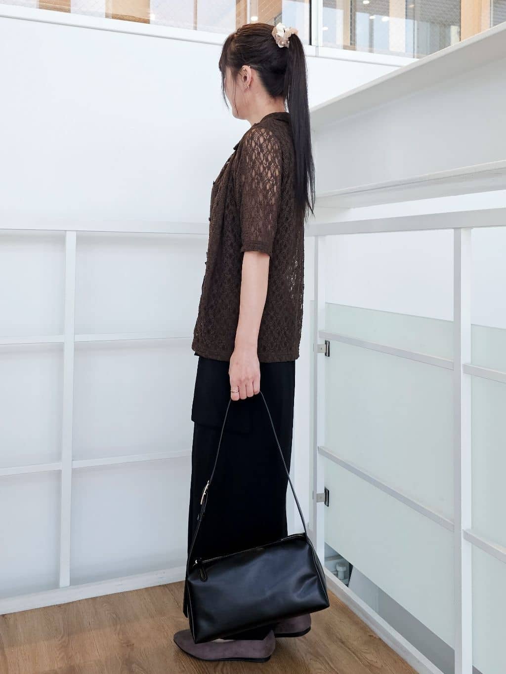 ゆゆさんの「SHOO･LA･RUE｜【S-LL】大人のきれいめカジュアルに 麻調カーゴナロースカート」を使ったコーディネート