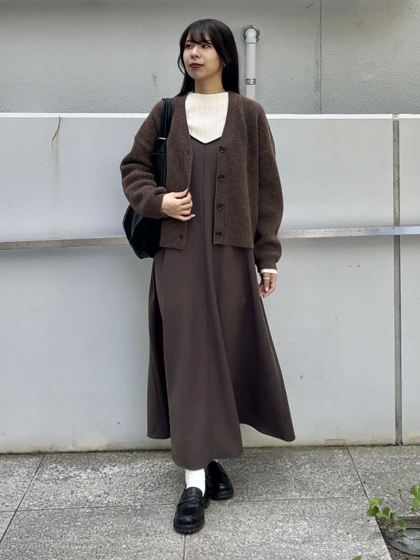 cotaniさんの「grove｜【SETITEM】オーバーサイズ畔カーディガン」を使ったコーディネート