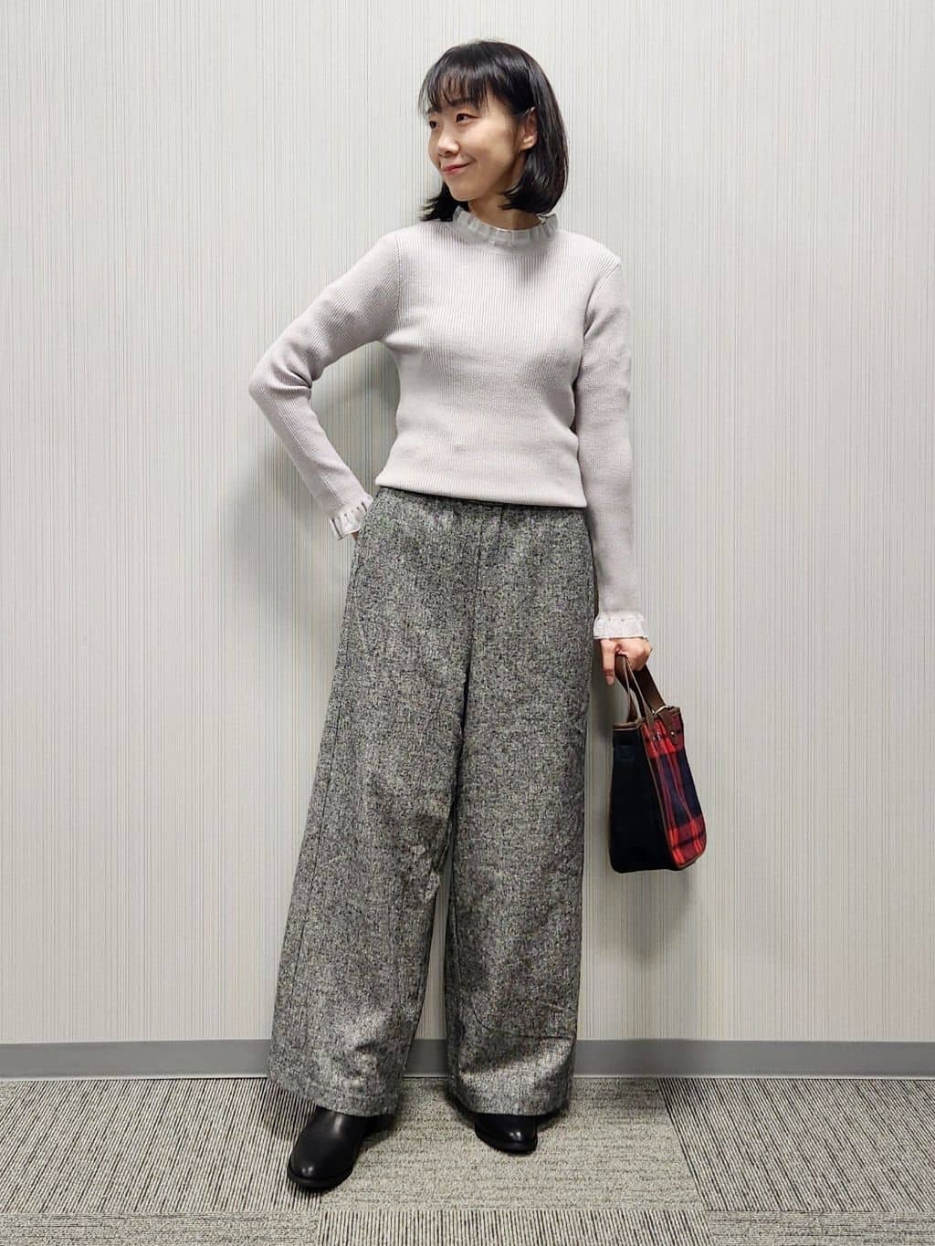 naraさんの「Dessin｜【洗える】オーガンジーフリルニット」を使ったコーディネート