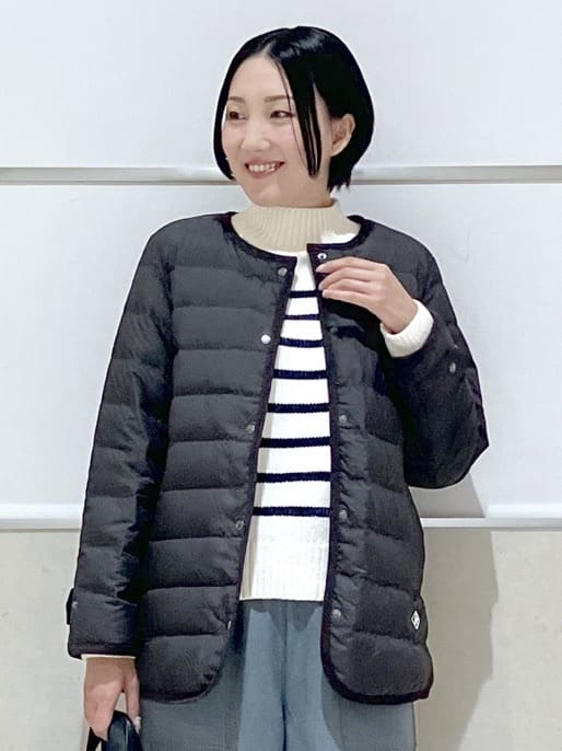 eriko さんの「Dessin｜【洗える】ハイネックベロアモールニット」を使ったコーディネート