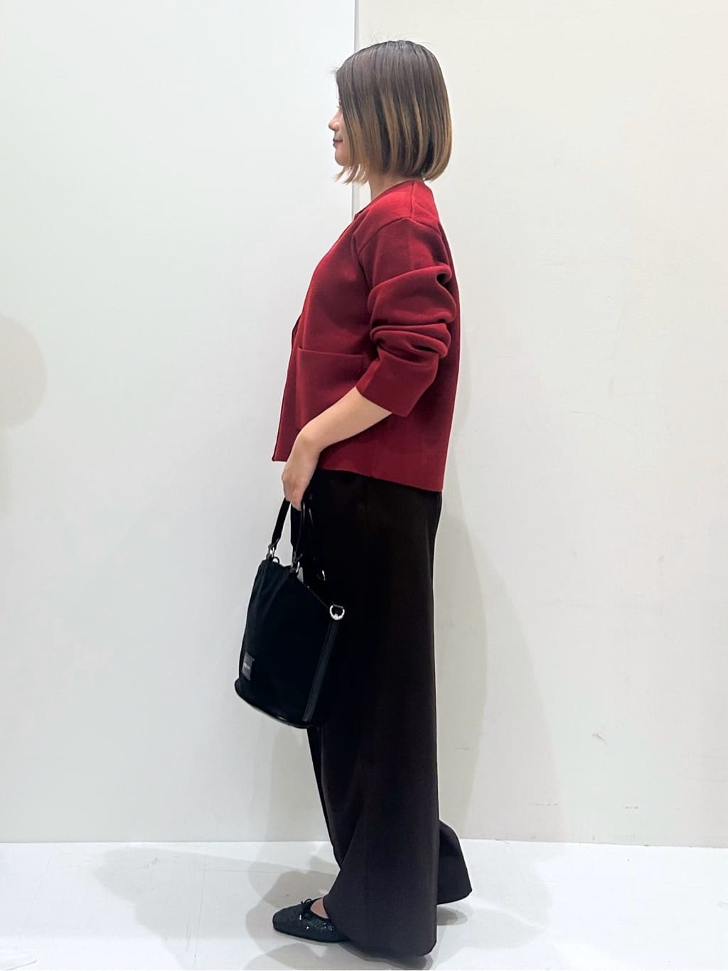 suzukaさんの「OPAQUE.CLIP｜タックデザインワイドパンツ【洗濯機OK】」を使ったコーディネート