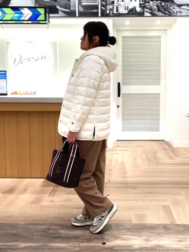 rinさんの「Dessin｜【撥水・2WAY】ミュラーダウンコートミドル丈」を使ったコーディネート