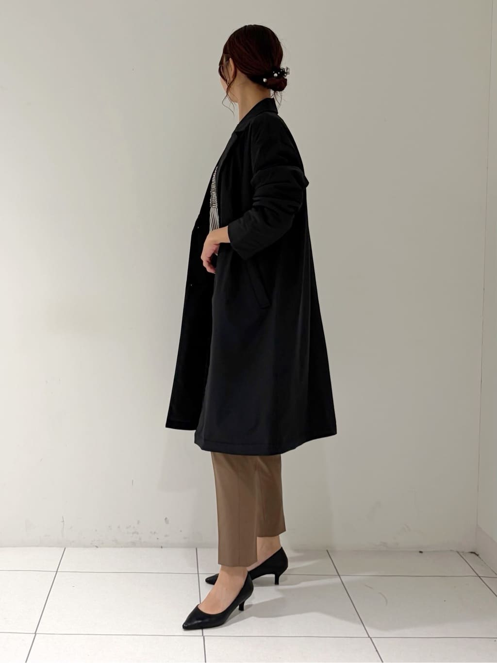 shioriさんの「INDIVI｜【超軽量／蓄熱】ライトパフチェスターコート」を使ったコーディネート
