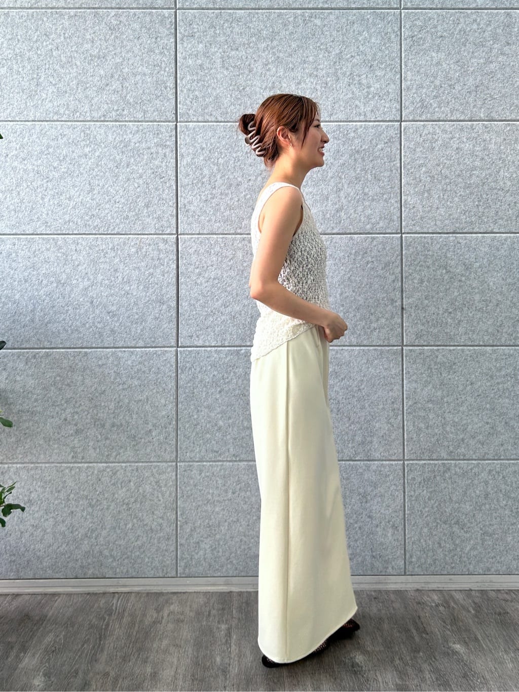 harunaさんの「CODE A｜slit jersey skirt」を使ったコーディネート