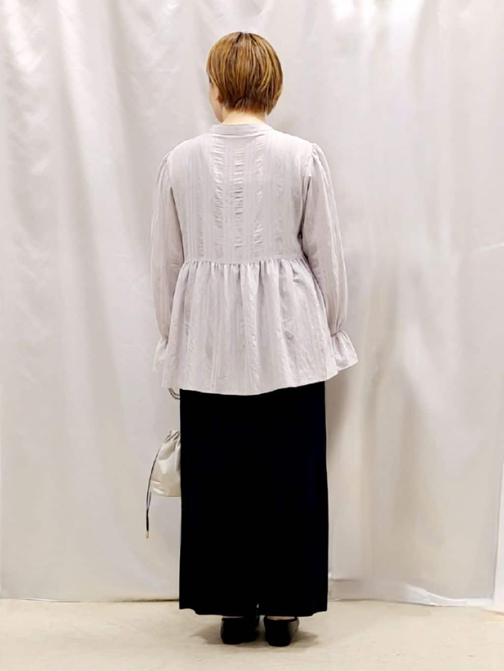 Chiiさんの「SHOO･LA･RUE｜【S-LL】大人フェミニン ペプラム風フリルブラウス」を使ったコーディネート