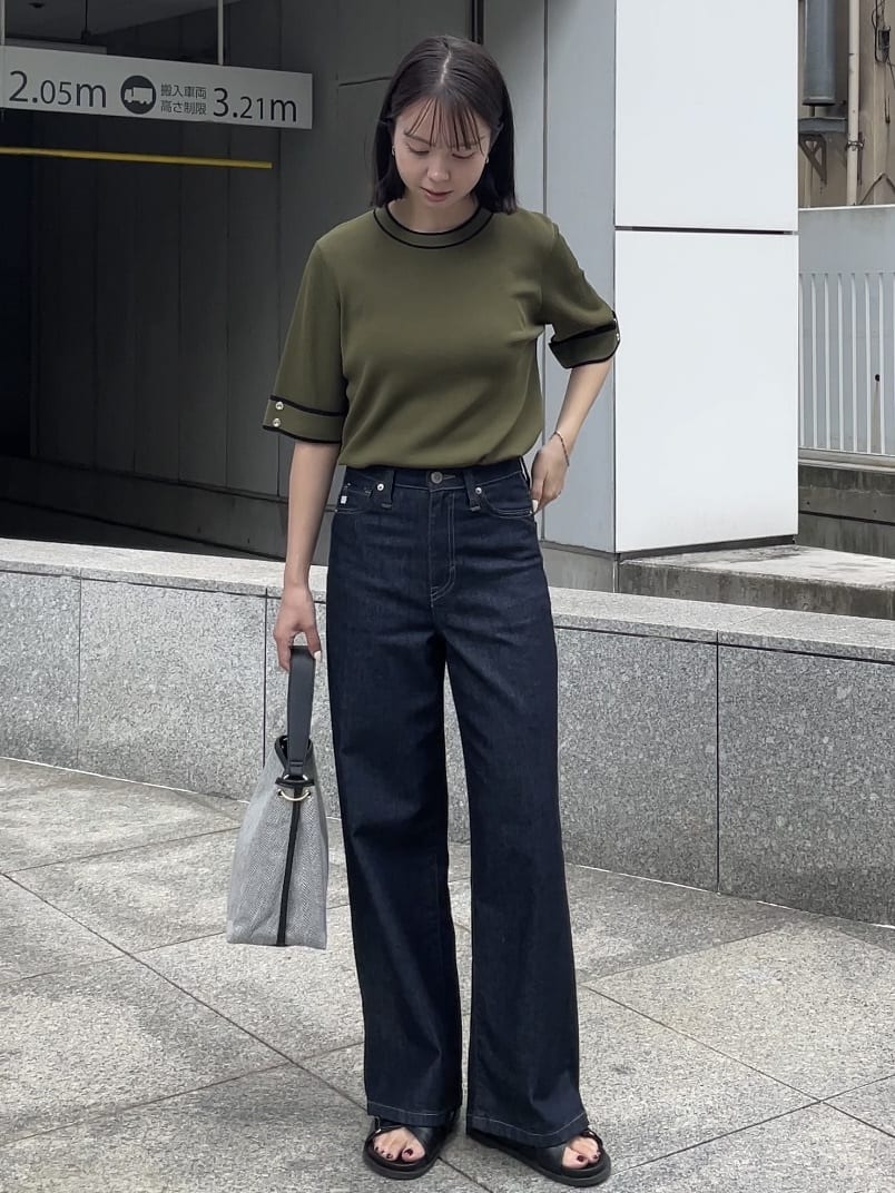 NATSUMIさんの「grove｜【SOMETHING&times;grove別注】LISAWIDE DENIM PANTS」を使ったコーディネート