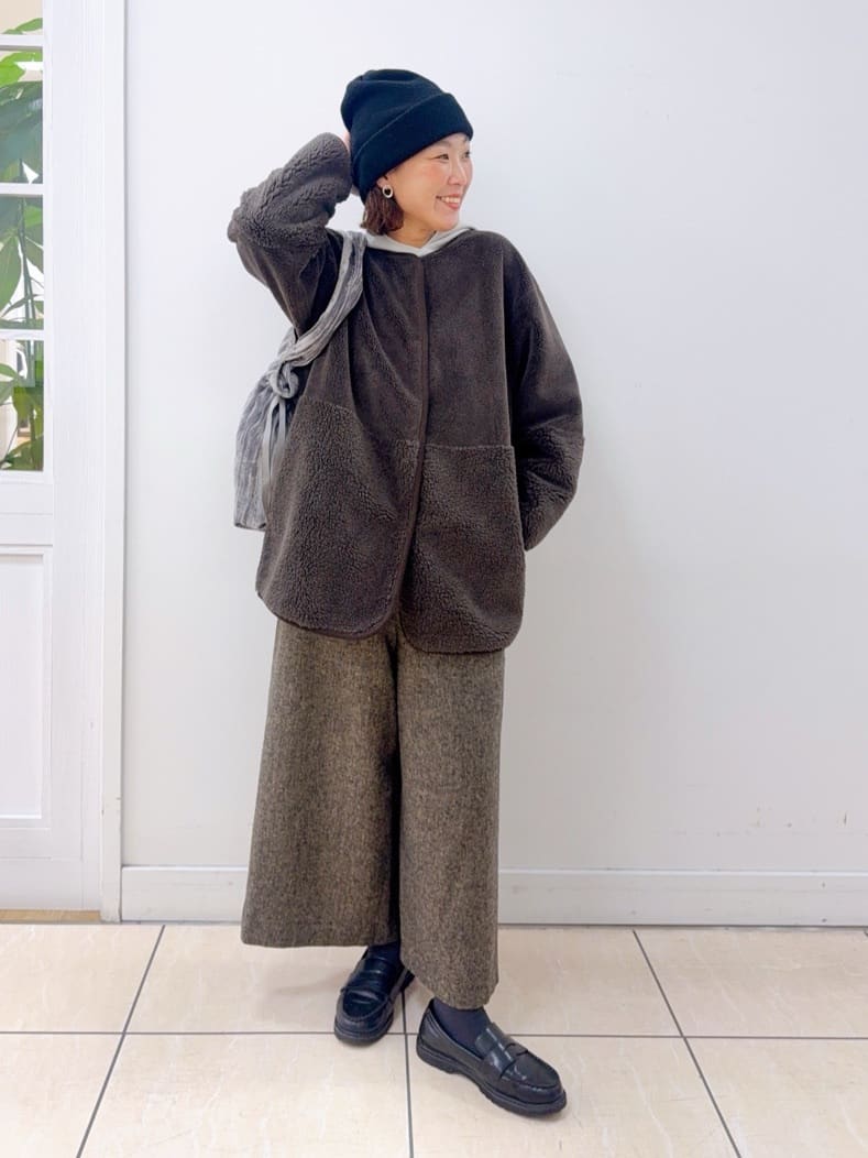 Osawaさんの「Dessin｜【2WAY】フェイクムートンコート」を使ったコーディネート