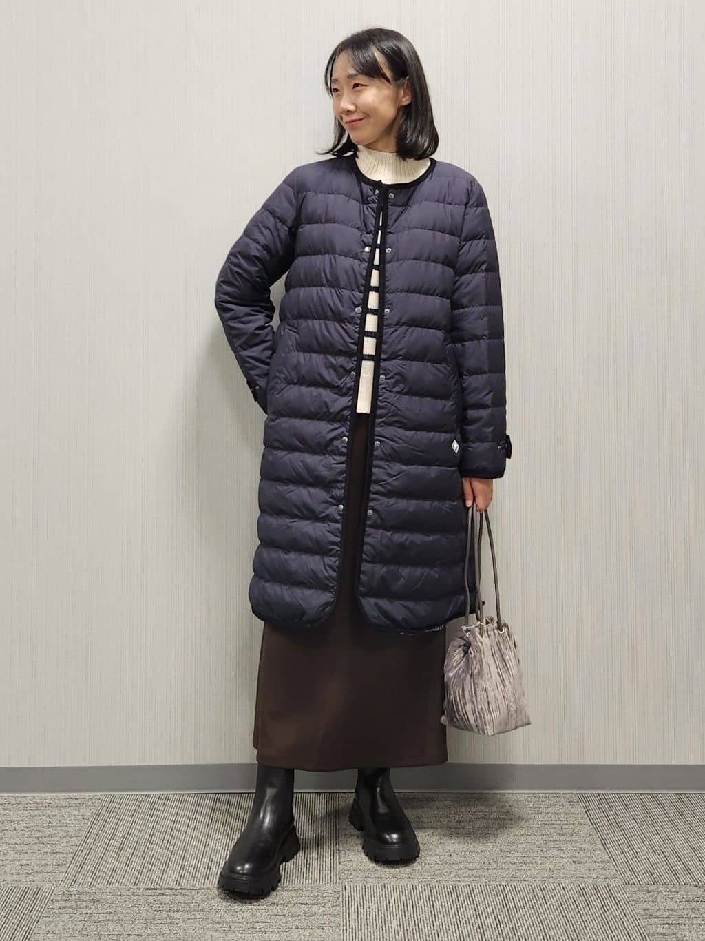 naraさんの「Dessin｜【撥水・2WAY】ミュラーダウンコートロング丈」を使ったコーディネート