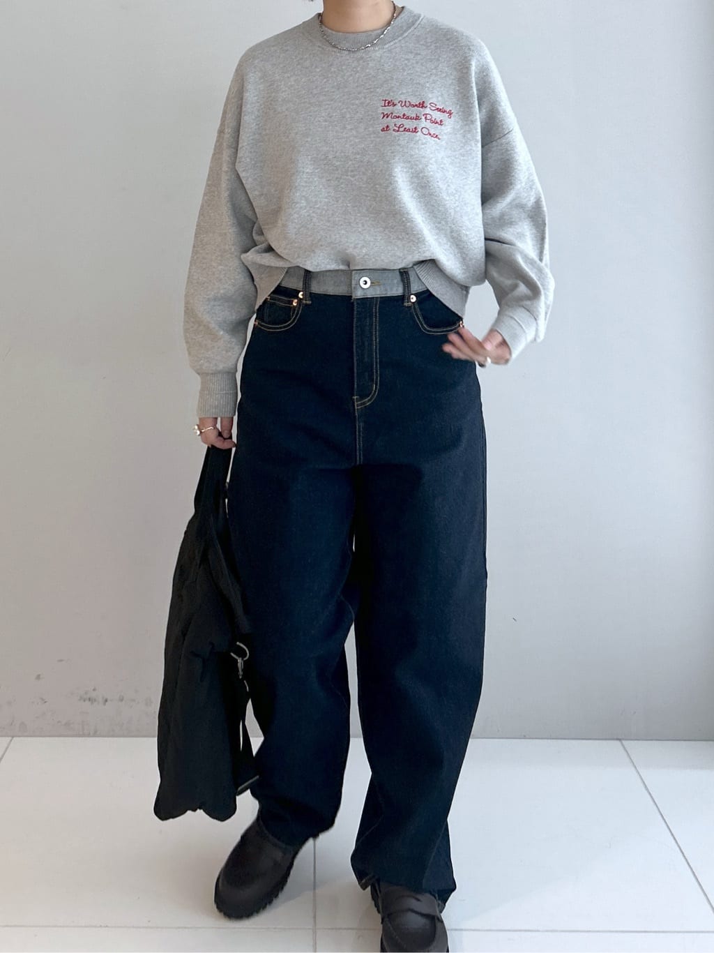 Hirokaさんの「Dessin｜【洗える】デニムカーブパンツ」を使ったコーディネート