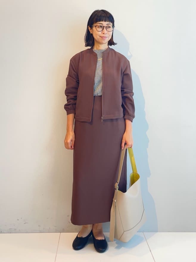 murayamaさんの「INDIVI｜【洗える／UVケア／吸汗速乾】ジョーゼットナロースカート」を使ったコーディネート