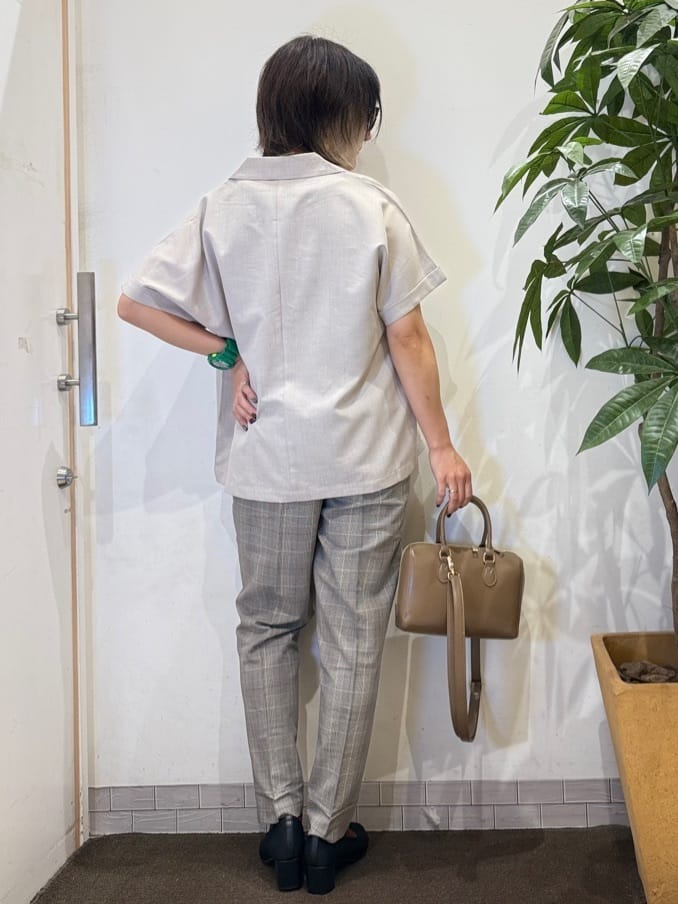 misakiさんの「SHOO･LA･RUE｜【S-LL】さらりと着たい大人のための 麻調半袖ジャケット」を使ったコーディネート