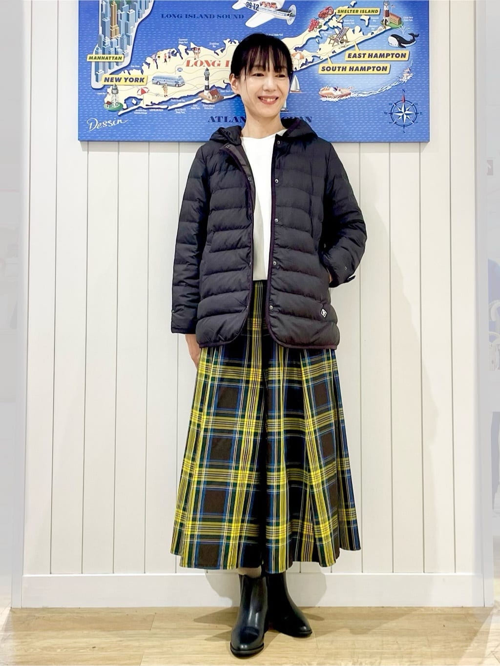 uwatokoさんの「Dessin｜【撥水・2WAY】ミュラーダウンコートミドル丈」を使ったコーディネート
