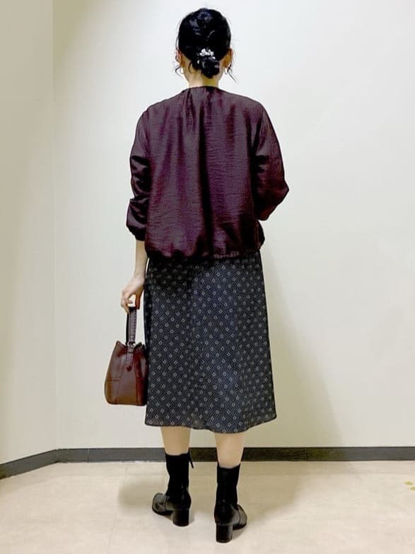  beni_gingerさんの「Reflect｜【きちんと見え／通勤／セレモニーにおすすめ◎】ドット&times;ダイヤ柄ワンピース」を使ったコーディネート