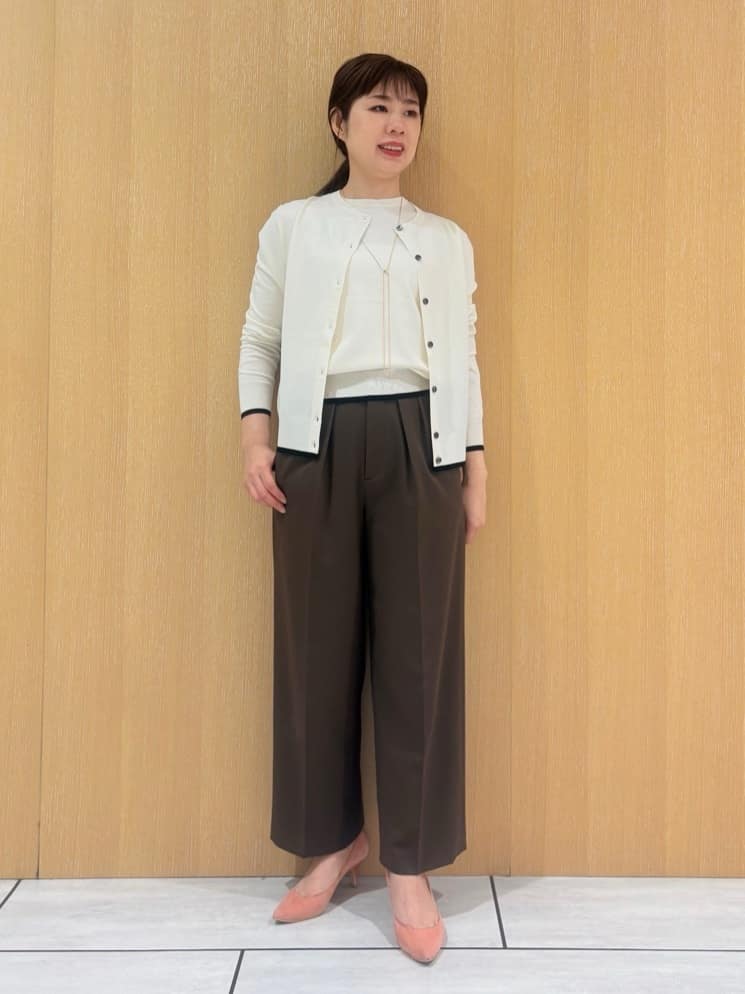 CHISATOさんの「UNTITLED｜【アンサンブル可/薄手/洗える】5分袖クルーニット」を使ったコーディネート
