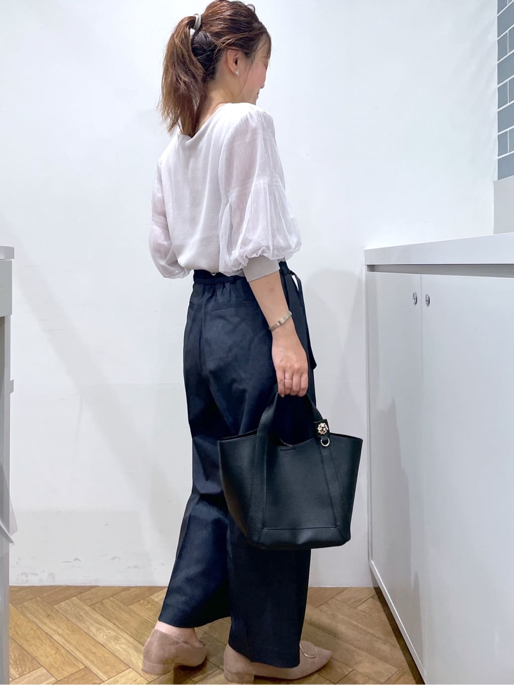 Junさんの「index｜《5色展開》マジョリカプリーツスリーブニット【洗濯機洗い可】」を使ったコーディネート