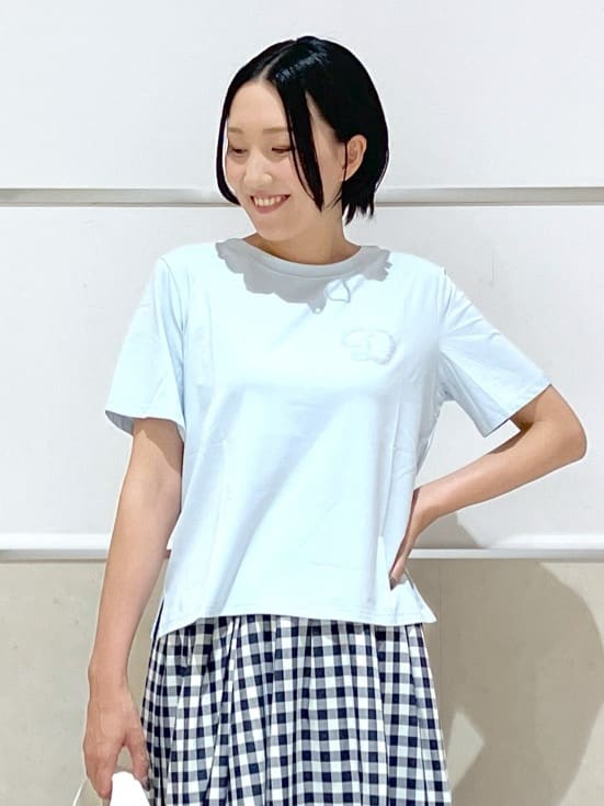 eriko さんの「Dessin｜【洗える】映えチェック柄ギャザースカート」を使ったコーディネート
