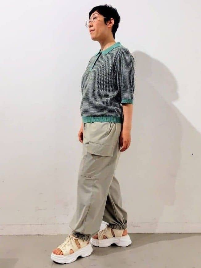 kodamaさんの「THE SHOP TK｜◆ニットポロシャツ【洗濯機/アソート展開】」を使ったコーディネート