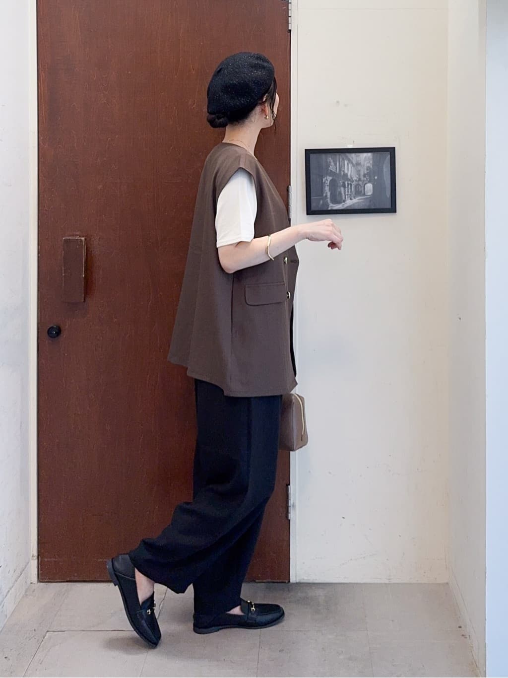 𝐇𝐢𝐫𝐨𝐦𝐢さんの「SHOO･LA･RUE｜【S-LL/ひんやり/前後2WAY】シンプルだから使いやすい テレコTシャツ」を使ったコーディネート