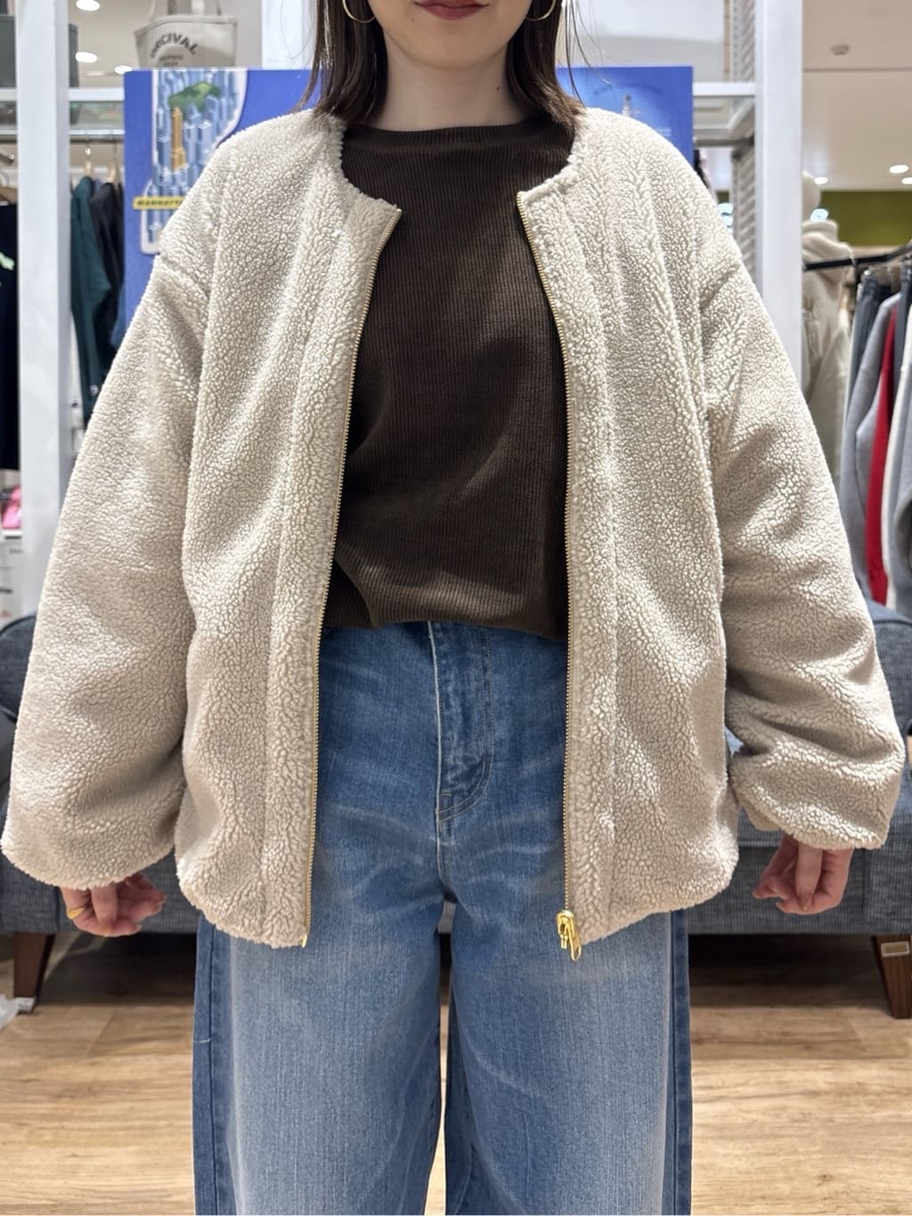risaさんの「Dessin｜【2WAY】リバーシブルタフタボアアウター」を使ったコーディネート