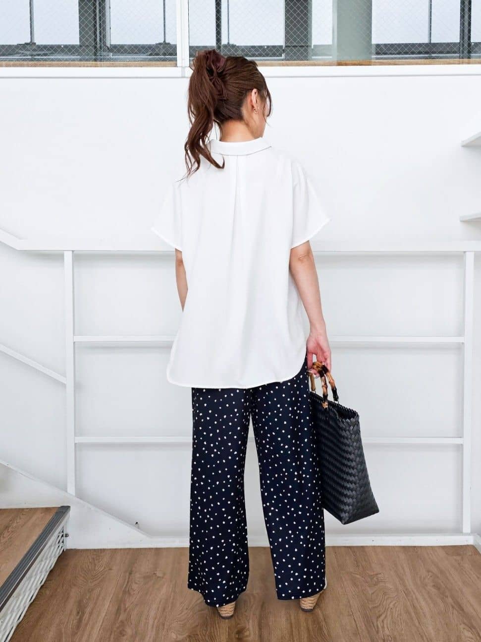 ゆゆさんの「SHOO･LA･RUE｜【洗える/S-LL/プチプラ】さらっとすっきりきれい見え スキッパーブラウス」を使ったコーディネート