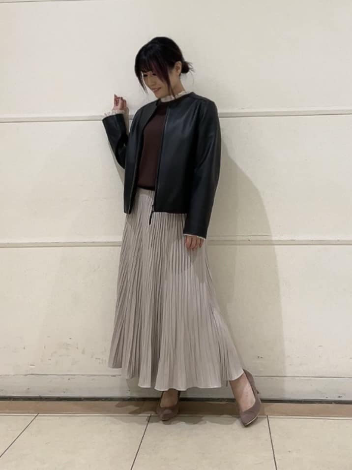watanabeさんの「UNTITLED｜【着丈短め/柔らかな質感】ラムレザージャケット」を使ったコーディネート