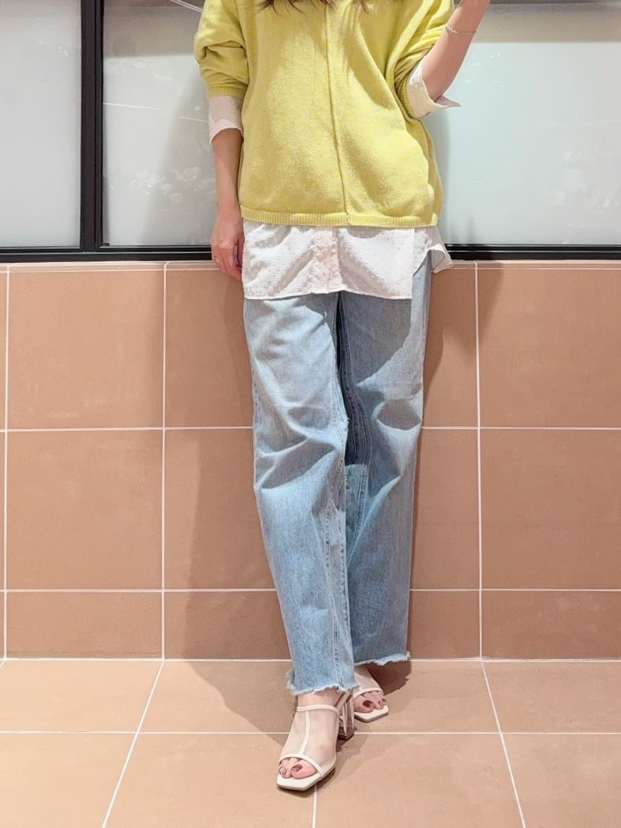 kaoriさんの「ESPERANZA｜チュールメッシュクリアヒールミュール」を使ったコーディネート