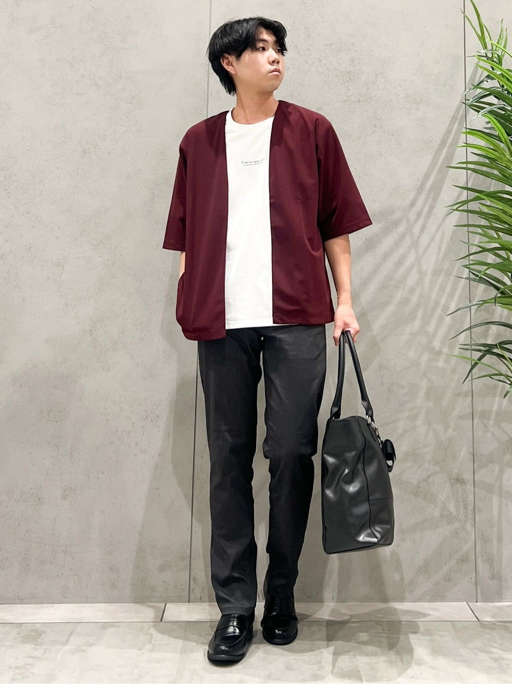 SHI-MAさんの「THE SHOP TK｜五分袖カーディガン+半袖Tシャツセットアイテム 洗濯機OK」を使ったコーディネート