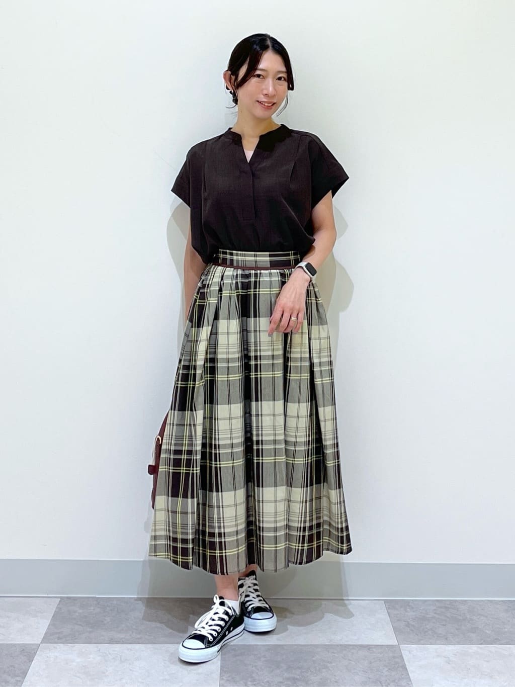 canaさんの「Dessin｜【2点セット/ウエストゴム/洗える】スキッパ―シャツ＆ストレートパンツセット」を使ったコーディネート