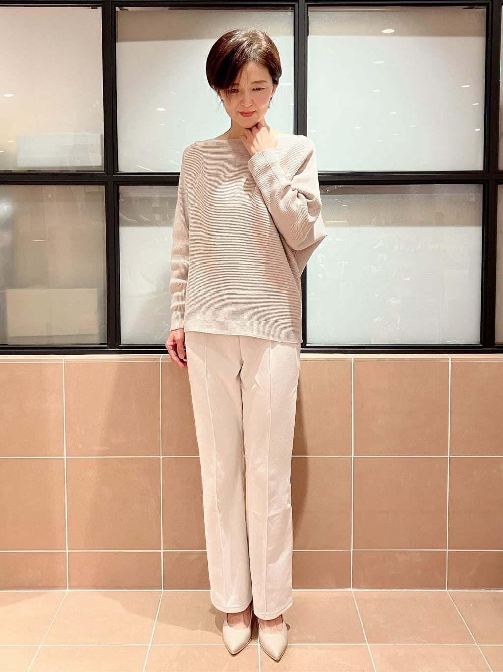 Ｋさんの「ESPERANZA｜【12時間パンプス】約7.5㎝　歩きやすくて疲れにくい」を使ったコーディネート
