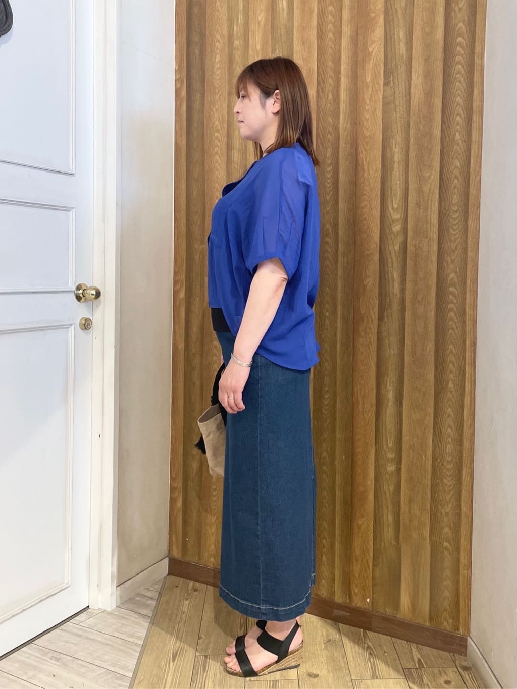 ちえさんの「SHOO･LA･RUE｜◆【高レビュー/累計販売35万足突破】片手ではけるサンダル シューダル 25SS」を使ったコーディネート