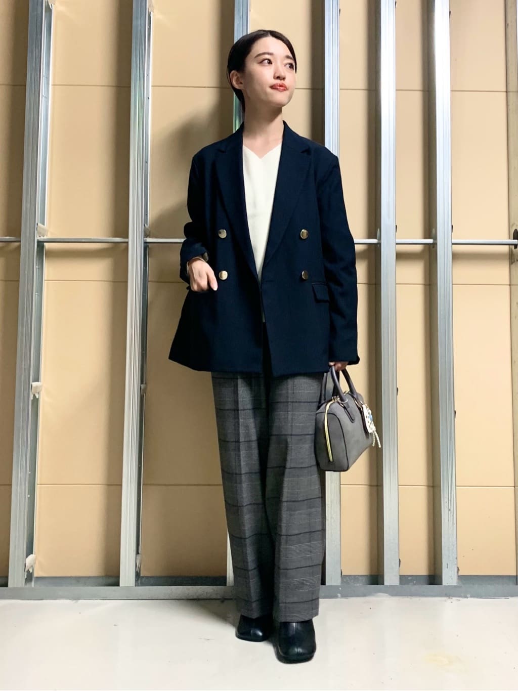 sahoさんの「THE SHOP TK｜【今羽織るなら】ダブルブレストジャケット【セットアップ可/洗える】」を使ったコーディネート