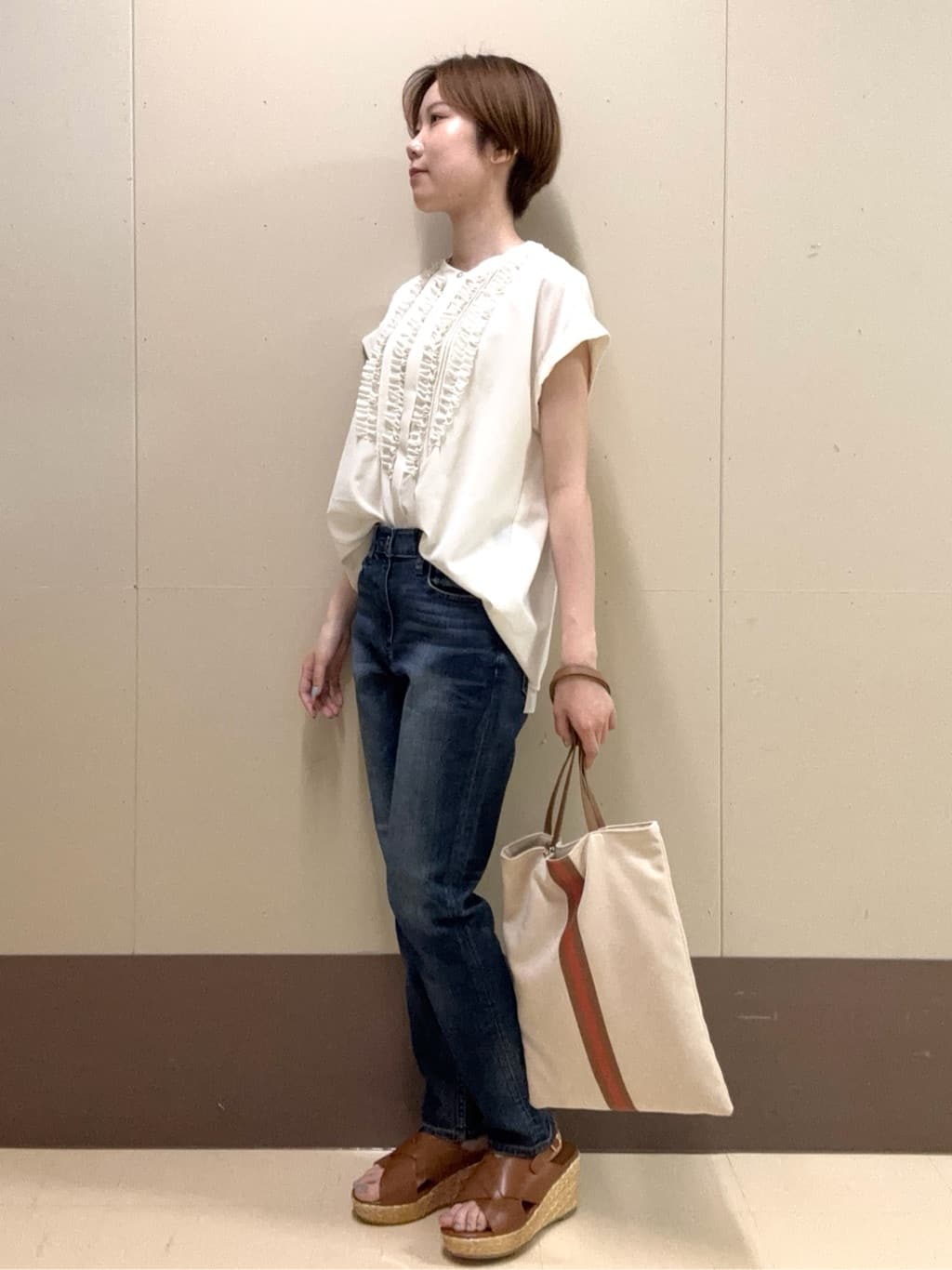mioさんの「UNTITLED｜【選べる3柄】フラットトートバッグ」を使ったコーディネート