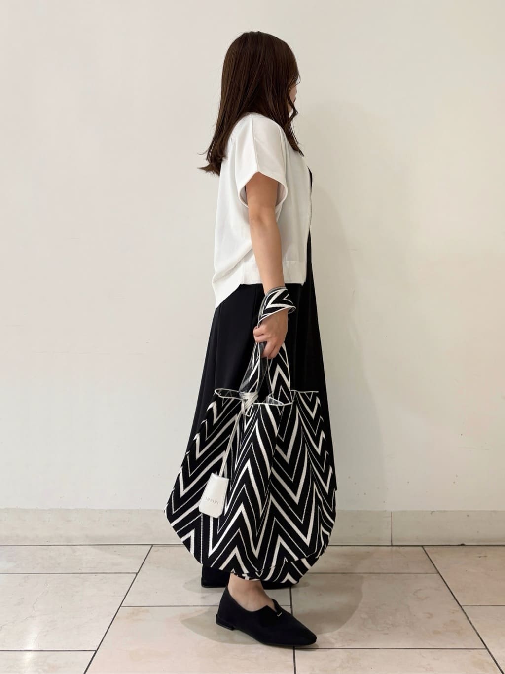 kahoさんの「INDIVI｜【美シルエット】ノースリーブワンピース」を使ったコーディネート