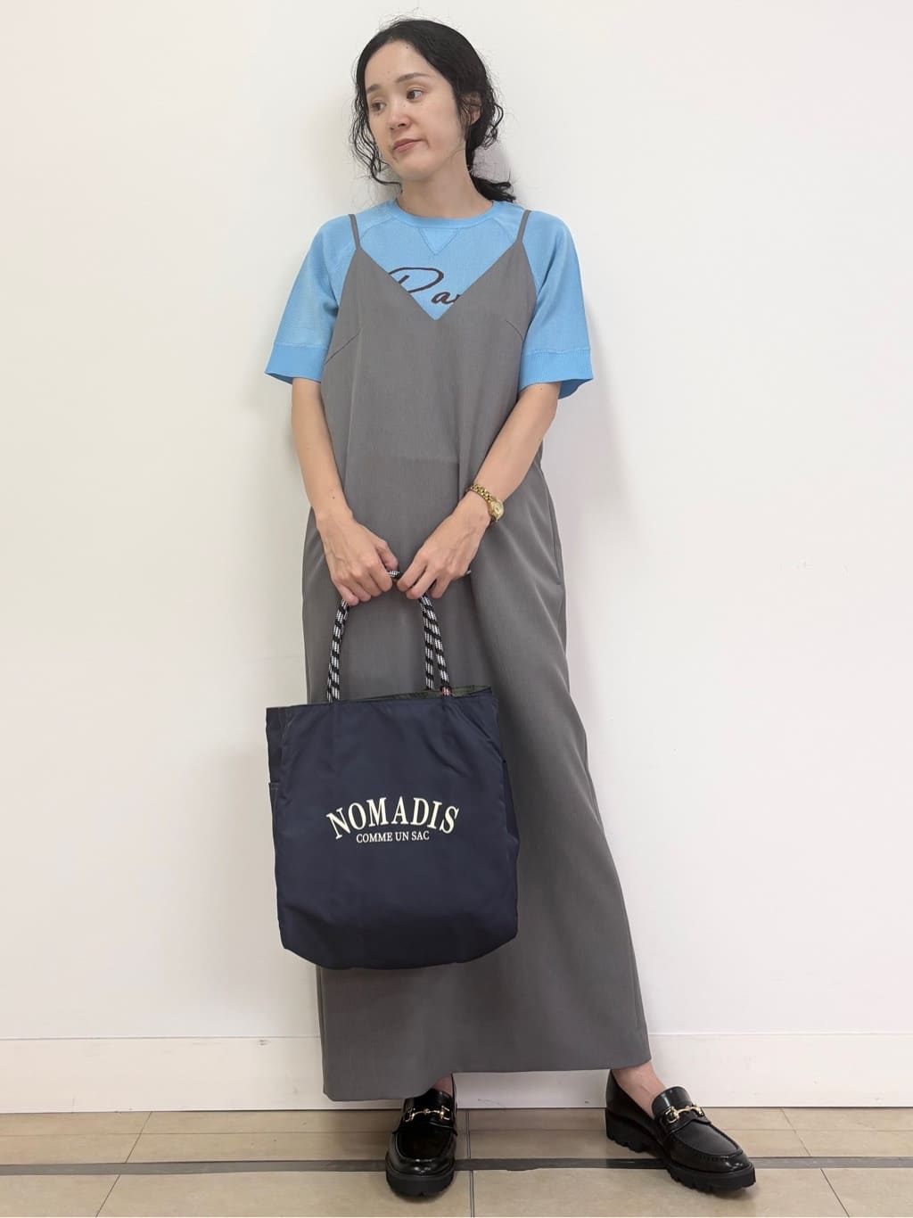 YOKOTAさんの「DRESSTERIOR｜◆【美人百花/モデル美香着用】コンフォートアイラインキャミワンピース」を使ったコーディネート