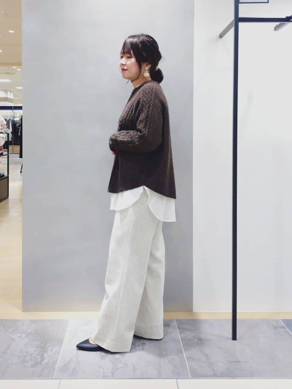 TOMOMIさんの「INDIVI｜ボアミドルバッグ」を使ったコーディネート