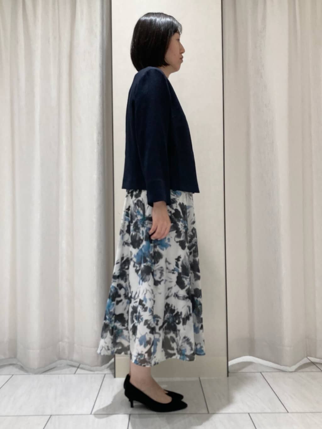 わたなべさんの「UNTITLED｜【短丈/日本製】カラミ風メッシュ ノーカラージャケット」を使ったコーディネート