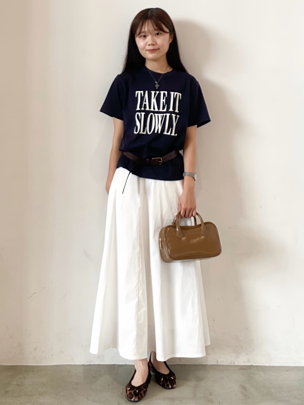kyokaさんの「OPAQUE.CLIP｜ロゴプリントTシャツ【洗濯機洗い可】」を使ったコーディネート