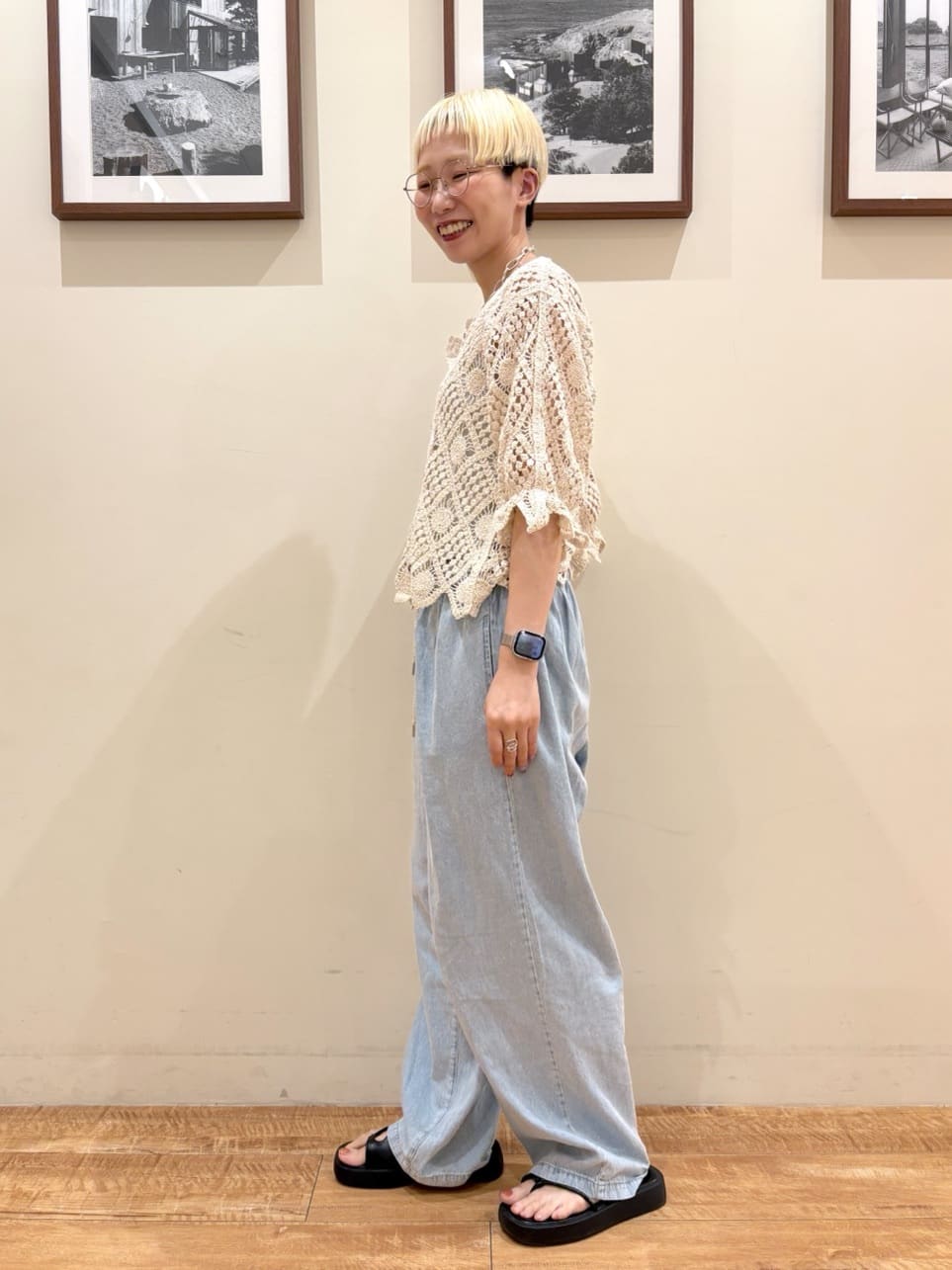 Ayumiさんの「SHOO･LA･RUE｜【2WAY】大人のほんのり甘いスタイルに クロシェレースカーディガン」を使ったコーディネート