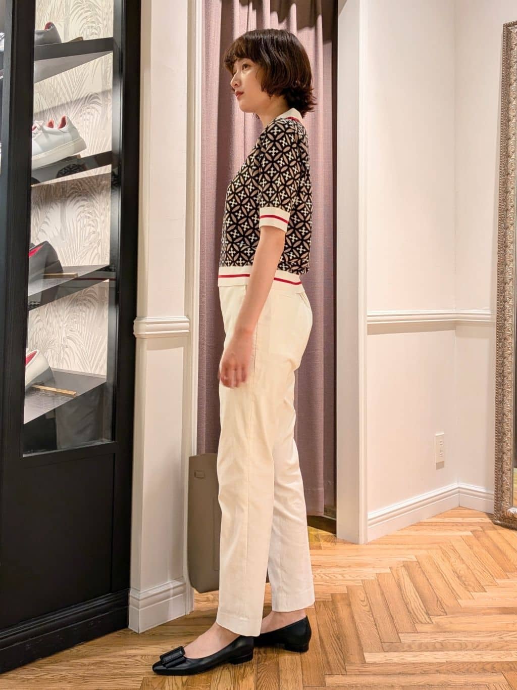 saoriさんの「DRESSTERIOR｜◆【洗える/接触冷感/通勤】ウォッシャブルストレッチテーパードパンツ」を使ったコーディネート