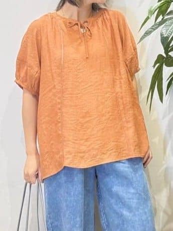 misakiさんの「SHOO･LA･RUE｜【S-LL/2点セット】リボン使いがアクセント はしごレースブラウス＋タンクトップ」を使ったコーディネート
