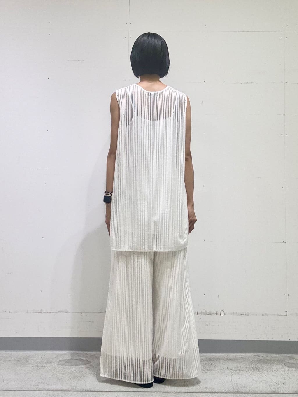 naoさんの「INDIVI｜【洗える／セットアップ可能】ラッセルチュニック」を使ったコーディネート