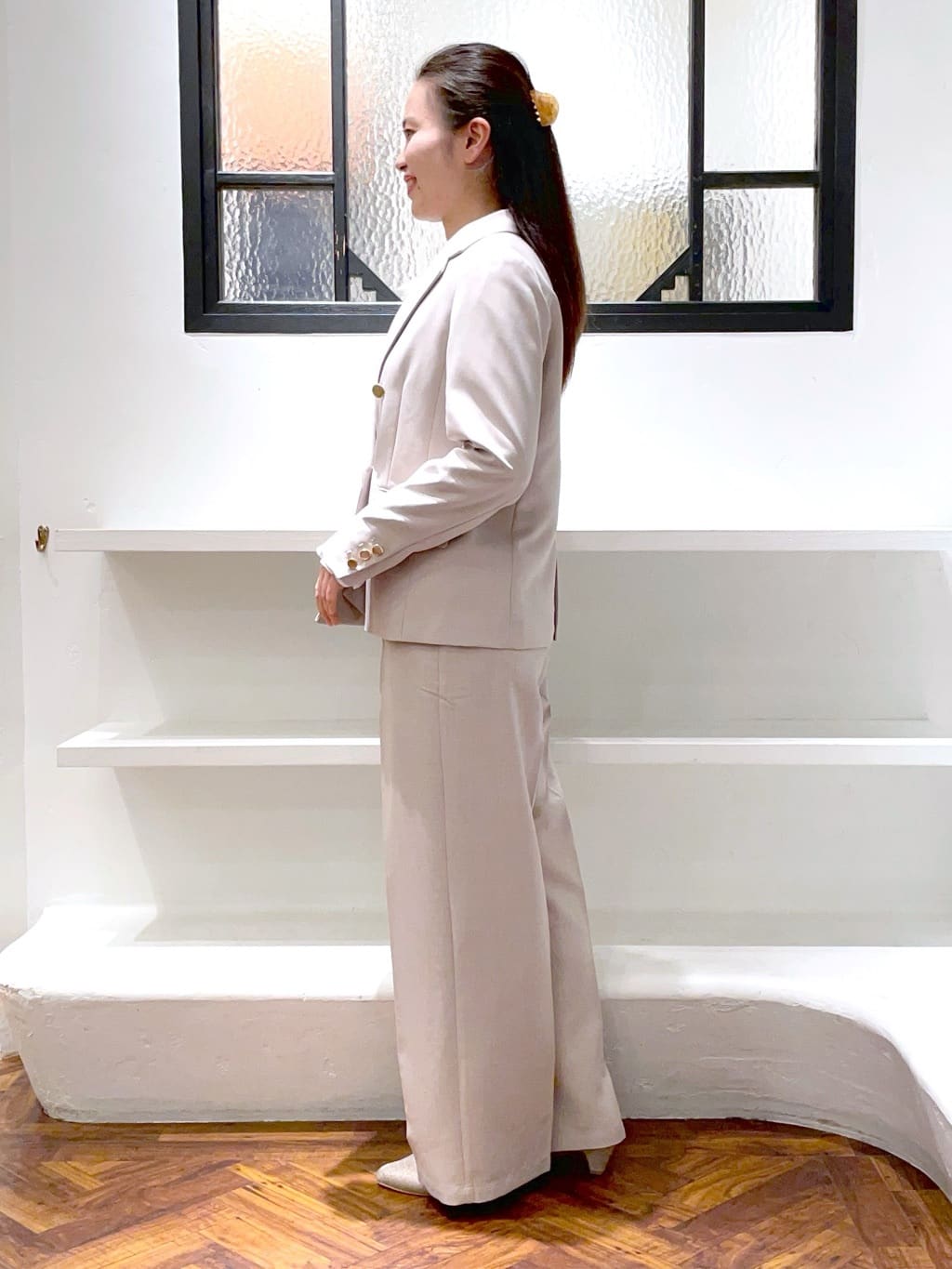 あんりさんの「grove｜【カセット服】ダブルブレストテーラードジャケット」を使ったコーディネート