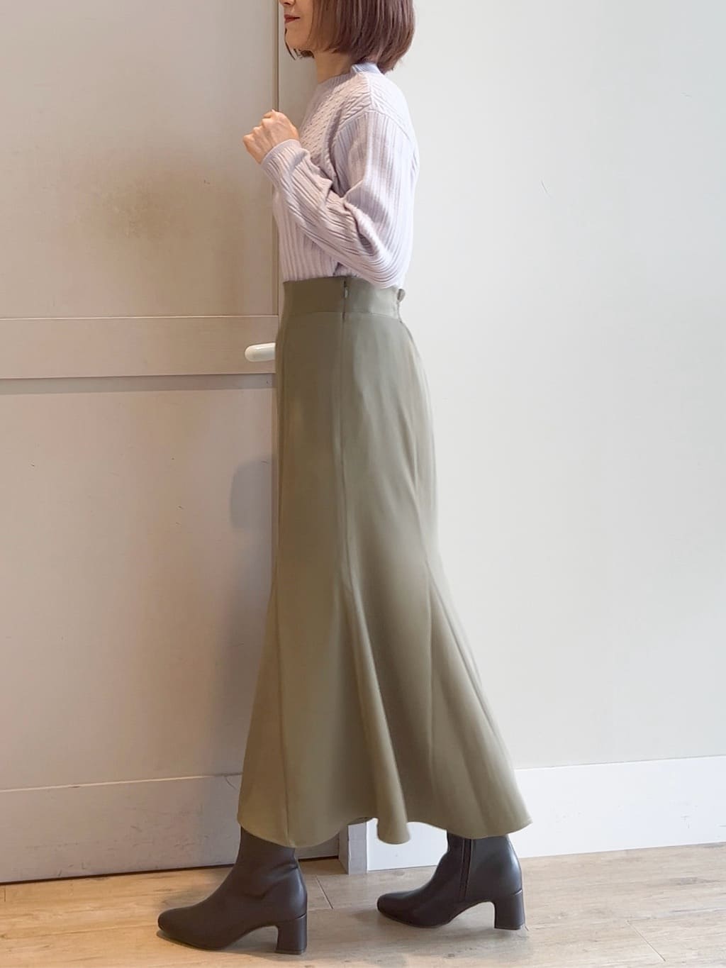 yamakoさんの「grove｜【毛玉軽減／洗える】ミニケーブルニット」を使ったコーディネート