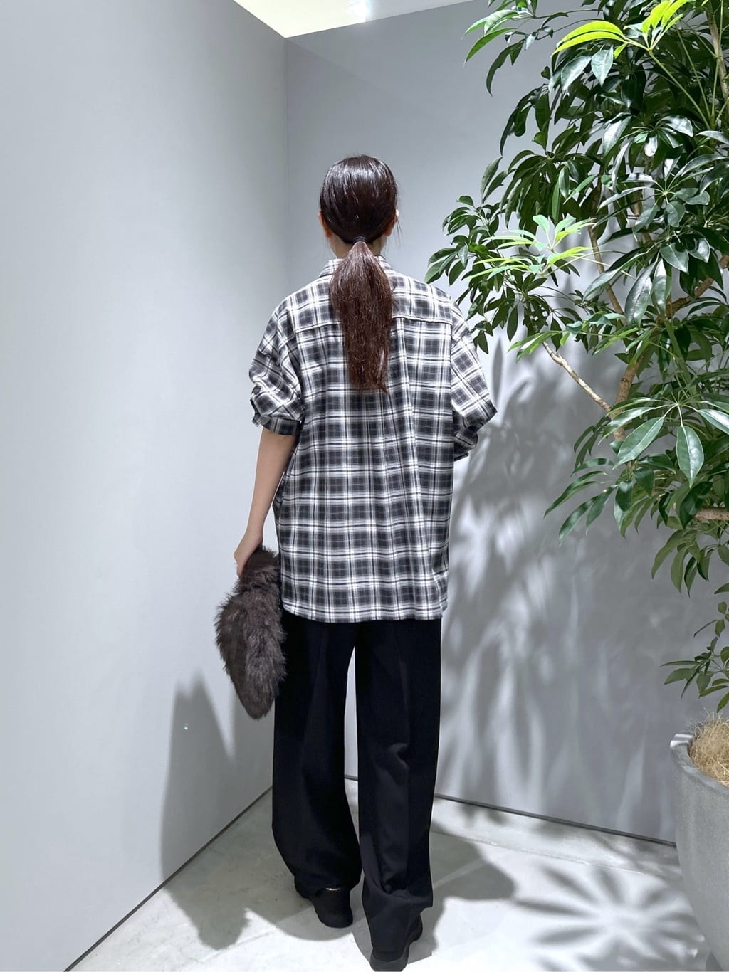 Renoさんの「INDIVI｜オンブレチェックシャツ」を使ったコーディネート