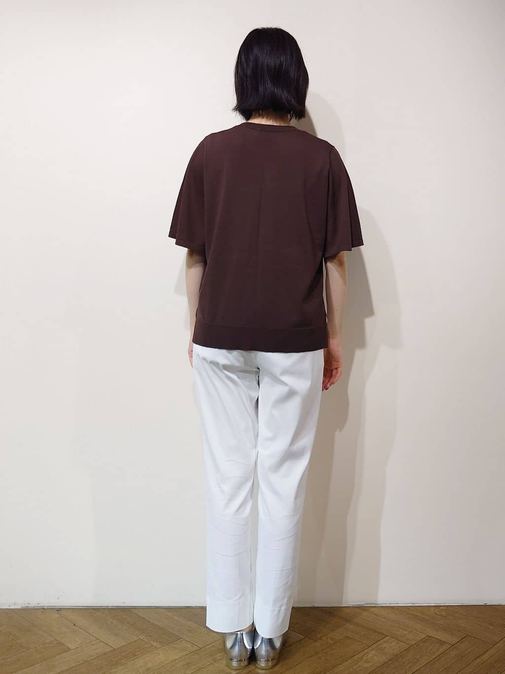 Uさんの「OPAQUE.CLIP｜◆《6色展開／S-LLサイズ》フレアスリーブニット【UV／接触冷感／抗ピル／洗濯機洗い可】」を使ったコーディネート