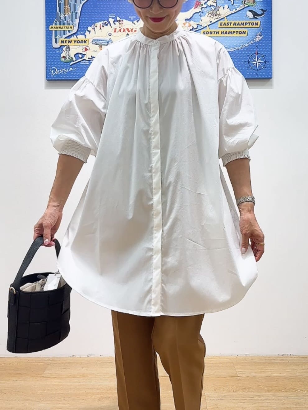 Yasucoさんの「Dessin｜【洗える】ラグランスリーブチュニックシャツ」を使ったコーディネート