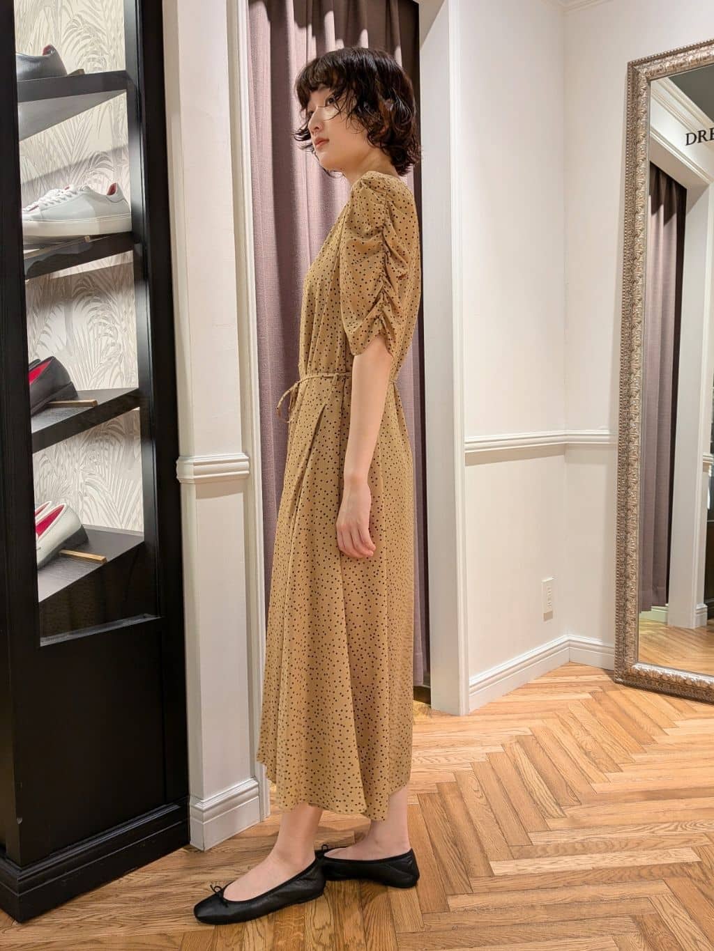 saoriさんの「DRESSTERIOR｜◆ソフトレザーバレエシューズ」を使ったコーディネート