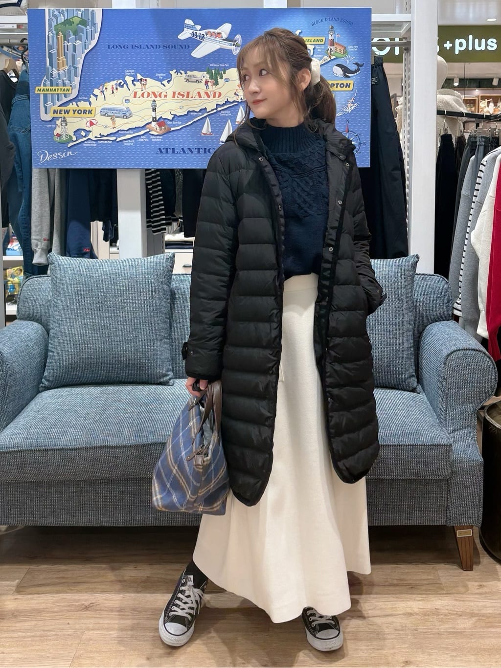 yuinaさんの「Dessin｜【撥水・2WAY】ミュラーダウンコートロング丈」を使ったコーディネート
